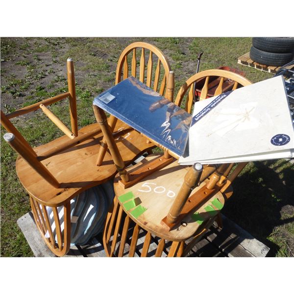 4- Kitchen Chairs, 2- Scrapbooks