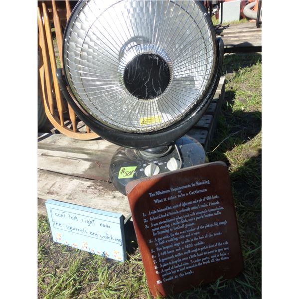 Elec. Heater, 2- Wall Hangings