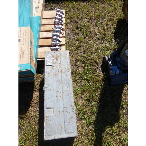 Tool Box and 11 Gladhand Hose Fittings