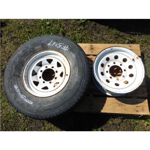 265/75/16 Trailer Tire and Spare Rim