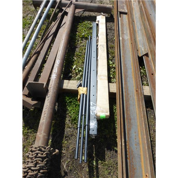 Flat Bar c/w 3- Solid Shafts, Black