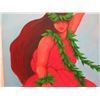 Image 3 : Original Painting: Hula Dancer 'A'a Ika Hula' Signed Shannon Weaver 2006  31"x41"