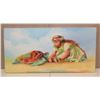 Image 1 : Original Painting, Oil on Canvas 'Asking the Ancestor' Signed Penny Taylor-Beardow 24"x48"