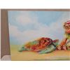 Image 2 : Original Painting, Oil on Canvas 'Asking the Ancestor' Signed Penny Taylor-Beardow 24"x48"
