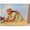 Image 3 : Original Painting, Oil on Canvas 'Asking the Ancestor' Signed Penny Taylor-Beardow 24"x48"