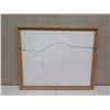 Image 8 : Sketch of a Woman 'Figure Study' Signed Chuck Davis '03 Framed 31"x25"