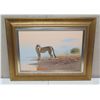 Image 1 : Original Painting, Leopard Wildlife, Signed Brian Scott-Dawkins, Framed 32"x24"