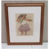 Image 1 : Framed Artwork, 'Hula Kahiko' Signed Joan Allen '91, Framed, Approx. 20" x 25"