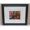 Image 1 : Anthurium Hawaii Artwork w/ Maker's Mark Wood Framed & Matted 23"x19"