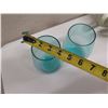 Image 18 : Misc Glassware: Mason Jar Glasses w/ Handles, Ceramic Mugs, Blue Glass Tumblers