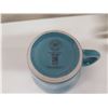 Image 8 : Misc Glassware: Mason Jar Glasses w/ Handles, Ceramic Mugs, Blue Glass Tumblers
