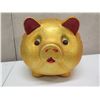 Image 11 : Gold Colored Piggy Bank w/ Asian Markings, Blue Fish & Elephant Plant Holder