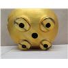 Image 12 : Gold Colored Piggy Bank w/ Asian Markings, Blue Fish & Elephant Plant Holder