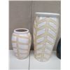 Image 8 : Qty 5 Decorative Vases: SoHa Tall Vase w/ Matching Smaller, Threshold, Blue Fountain