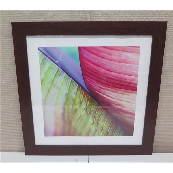 Abstract Artwork Numbered 267/450 Signed Joy Doherty in Wood Frame 23"x23"