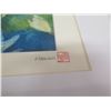 Image 4 : Koi Pond Hawaii Artwork w/ Maker's Mark Wood Framed & Matted 23"x19"