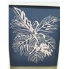 Image 2 : Leaf Motif Artwork Signed by Artist in Wood Frame & Matted 23"x19"