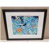 Image 1 : Haku with Orange Orchids Artwork Numbered 3/250 Signed Boloker 22"x18"