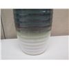 Image 10 : Ceramic Ribbed Vase, Blue Bowl  & Glass Vial in Black Metal Stand