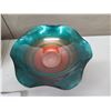 Image 8 : Beekman Sugar Bowl & Creamer on Tray, 2 Footed Bowls w/ Artificial Fruit & Aqua Bowl