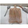 Image 3 : Mikasa Glass Bowl w/ Cut-Out Design, Bee & Willow Cutting Board, Stone Rolling Pin, etc