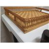 Image 3 : Qty 2 Woven Rectangle Trays & 2 Round Trays w/ Handles T10763