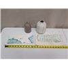 Image 15 : Qty 2 Ceramic Vases & 2 Sashimi Trays Signed by Artist