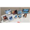 Image 1 : Qty 9 Metal & Marble Photo Frames w/ Hawaii Landscape Artwork, Misc Sizes