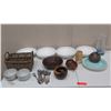 Image 1 : Misc Kitchenware: Wicker Basket, Serving Bowls, Pitcher, Plates, Wood Dishes, Cutlery, etc