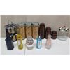 Image 1 : Misc Kitchen Storage: Airtight Pasta Jars, Spice Rack, etc & Multiple Bath Salt Bottles