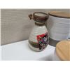 Image 2 : Qty 8 Vases & Decorative Containers Misc Sizes & Designs w/ Woven Tray