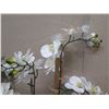Image 10 : Qty 4 Potted Artificial Flower Plants: Orchids, Berries, Ferns, etc