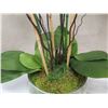 Image 3 : Qty 3 Potted Artificial Flower Arrangements: Orchids, Leaves, etc
