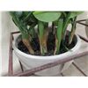 Image 8 : Qty 2 Tall Potted Artificial Leafy Plants in Metal Stands 54"H