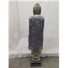 Image 8 : Carved Metal Buddha Statue w/ Colored Accents 55"H (missing mosaic tiles on back)