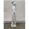 Image 8 : Woman Statue w/ Instrument 39"H (visible cracks on guitar neck and back of woman's neck)