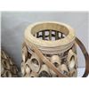 Image 8 : Qty 2 Vases w/ Round Cut Bamboo Ornamentation & Handle 23" & 29"H