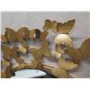 Image 2 : Round Wall Mirror w/ Gold Colored Metal Butterfly Design 36" Diameter