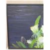 Image 2 : Large Triptych Artwork 'Night' "Mixed, Print, Paint" by Allyn Bromley Framed 31"x67"