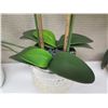 Image 8 : Qty 5 Potted Artificial Flower Plants: Orchids, Leaves, Berries, Ferns, etc