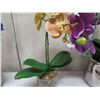 Image 8 : Qty 4 Potted Artificial Flower Plants: Orchids, African Violets, Ferns, etc