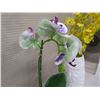 Image 8 : Qty 5 Potted Artificial Flower Plants: Orchids, Succulents, Ferns, etc