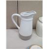Image 2 : Misc Ceramics: Pitcher w/ Handle, Bowl, Vase, Jar w/ Lid & 2 Containers Sea Salt Bloom