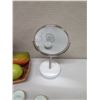 Image 2 : Multiple Candles & Votive Holders, Tray w/ Artificial Fruit, Mirror on Stand & Clock