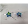 Image 10 : Qty 2 Glass Starfish Décor, 2 Blown Glass Vessels & Crystal Ice Bucket w/ Tongs