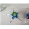 Image 11 : Qty 2 Glass Starfish Décor, 2 Blown Glass Vessels & Crystal Ice Bucket w/ Tongs
