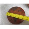 Image 19 : Wooden Bowl 'Umeke Con Mariposa' w/ Cover, by Artist Clemente 10" Dia, 10"H