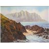 Image 2 : Original Painting Kualoa Landscape, Signed by Artist Michael Powell, Framed & Matted 43"x31"