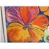 Image 4 : Colorful Hibiscus Artwork Signed by Artist 85/350 Framed 36"x42"
