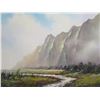 Image 2 : Original Painting, Kahaluu Morning Signed by Artist Michael Powell, Framed & Matted 37"x31"